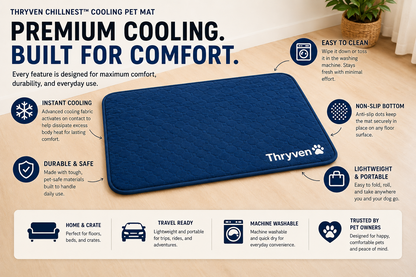 Thryven ChillNest™ Cooling Pet Mat